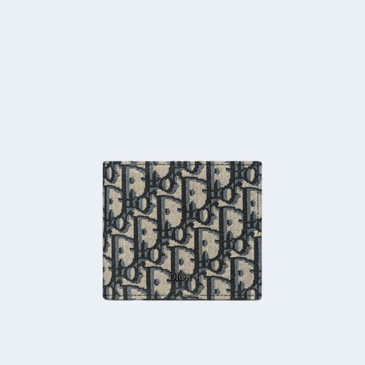 디올 오블리크 자카드 베이지 지갑
